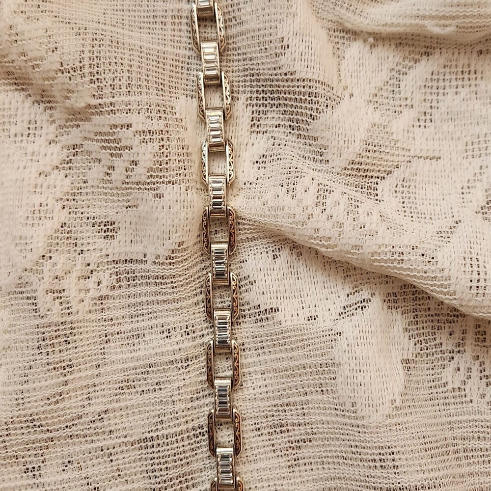 Brighton Silver-Tone Decorative Link Bracelet